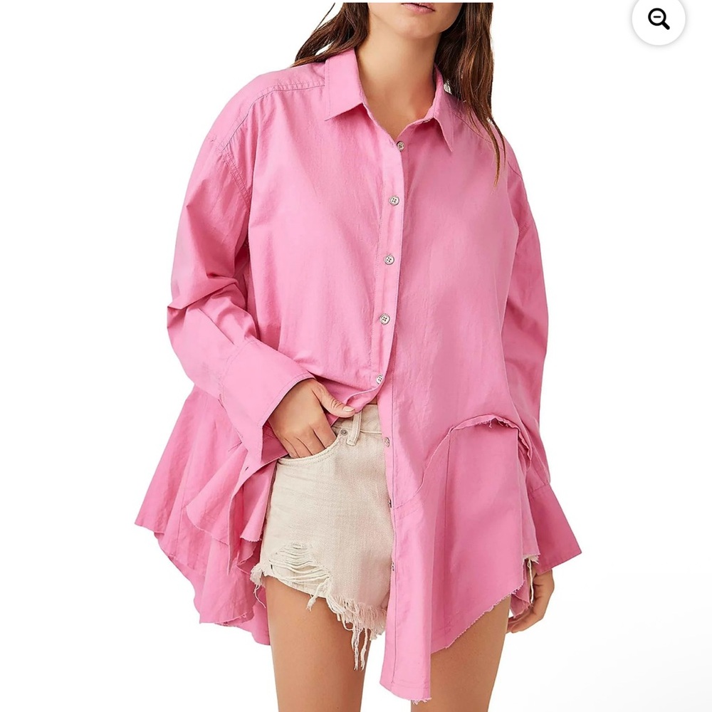 SOLD We The Free Womens Collared Poplin Button-Down Top